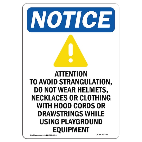 OSHA Sign, Attention To Avoid With Symbol, 5in X 3.5in Decal, 10PK, 3.5" W, 5" L, Portrait, PK10